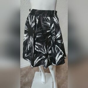 Gucci Black and White Abstract A-Line Skirt